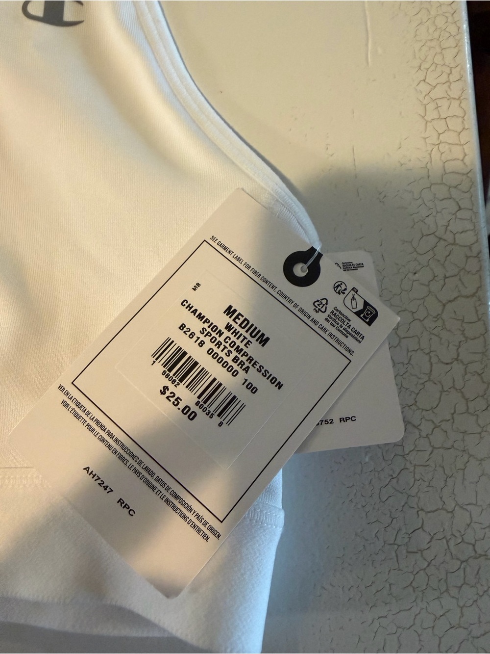 Champion White Racerback Sports Bra